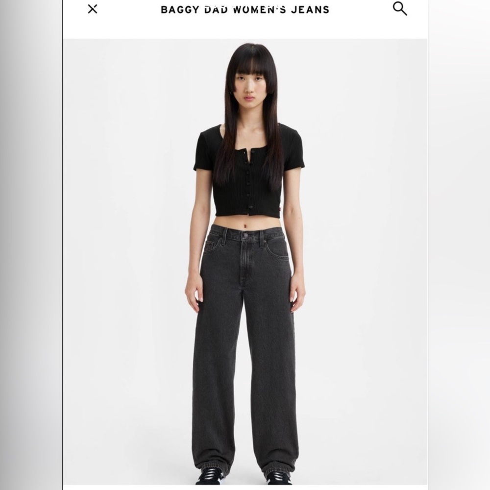 Baggy Dad Jeans Black